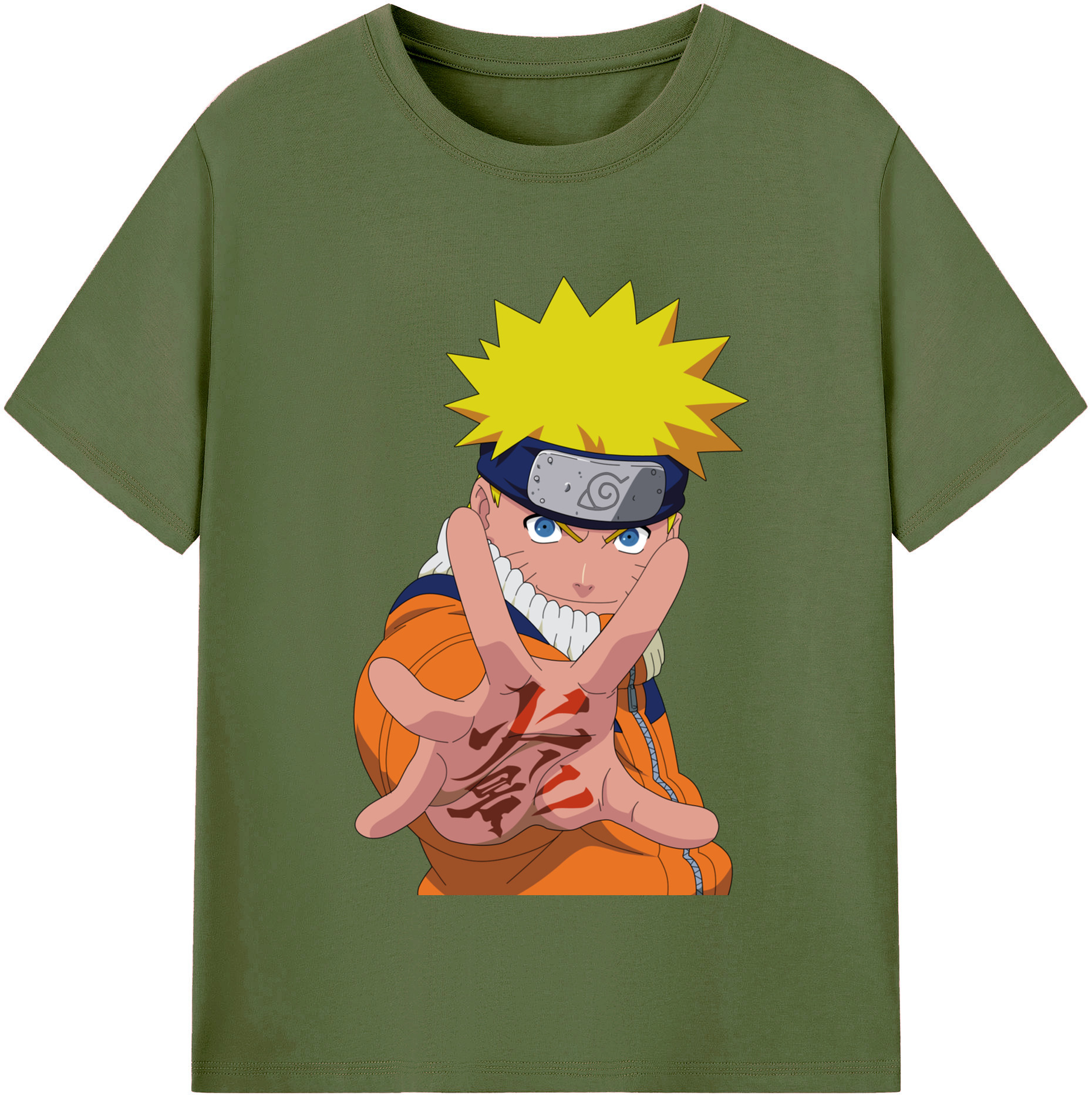 （画像用） NARUTO -ナルト- うずまき ナルト Uzumaki Naruto 綿100％半袖Tシャツ（フロントプリント）